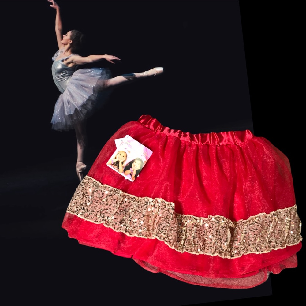 Sequins Sophia Grace & Rosie Ruby Red Skirt tutu dress up pretend play costume